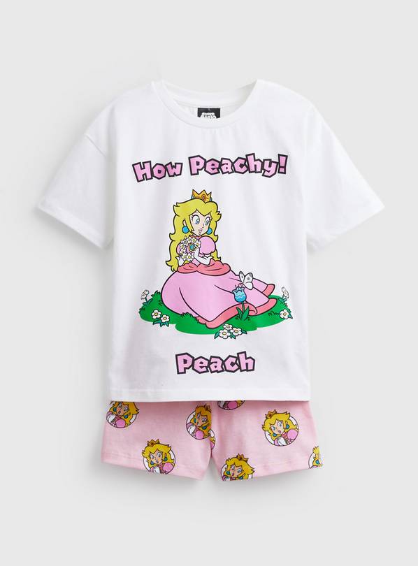 Super Mario Princess Peach Print Shortie Pyjamas 5-6 years