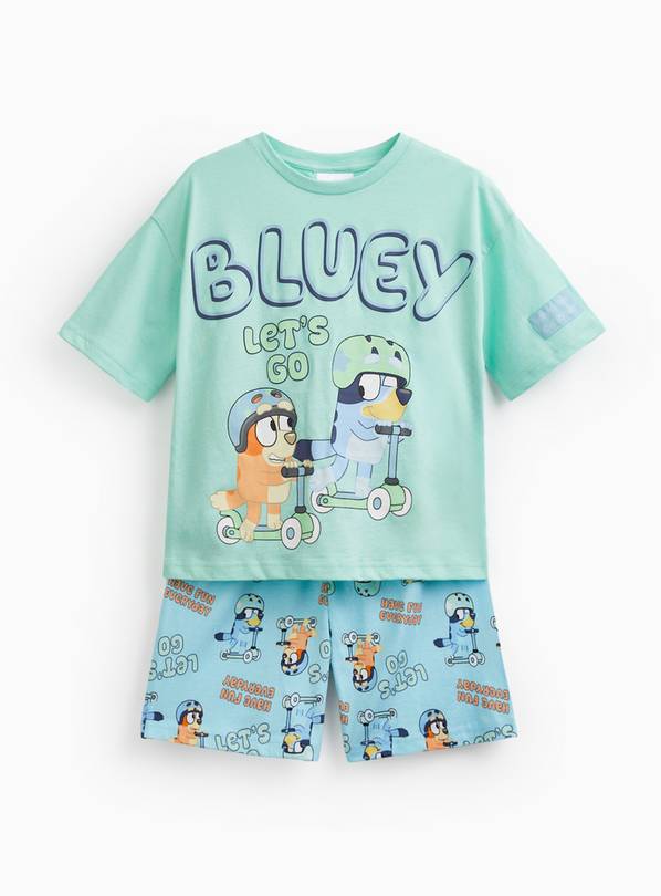 Green Bluey Print Shortie Pyjamas 1-2 years