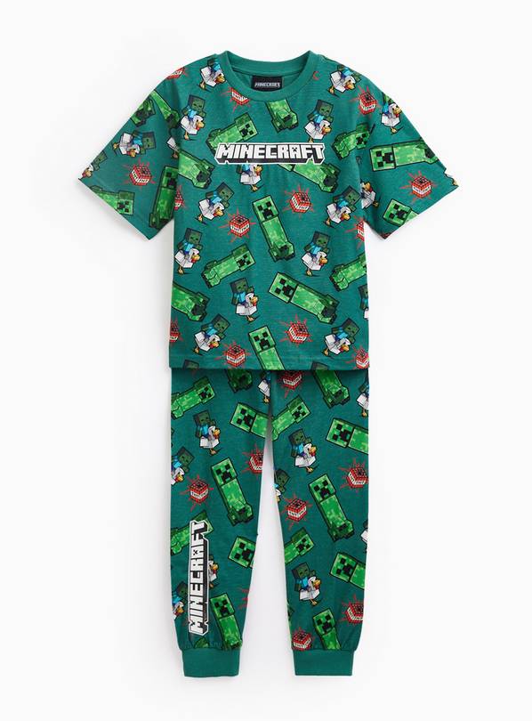Green Minecraft Print Pyjamas 5-6 years