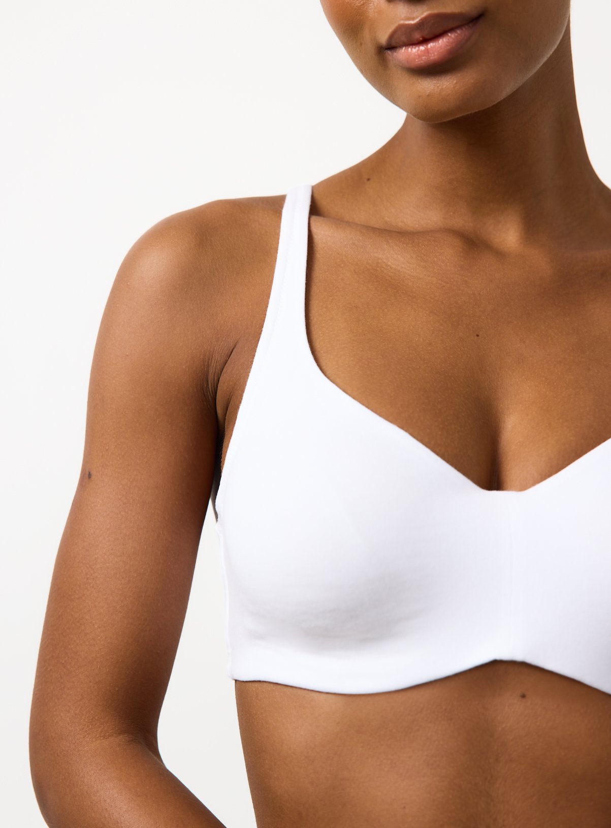 Cottonform™ White Hidden Wire Square Neck Bra 38E - Image 2 thumbnail