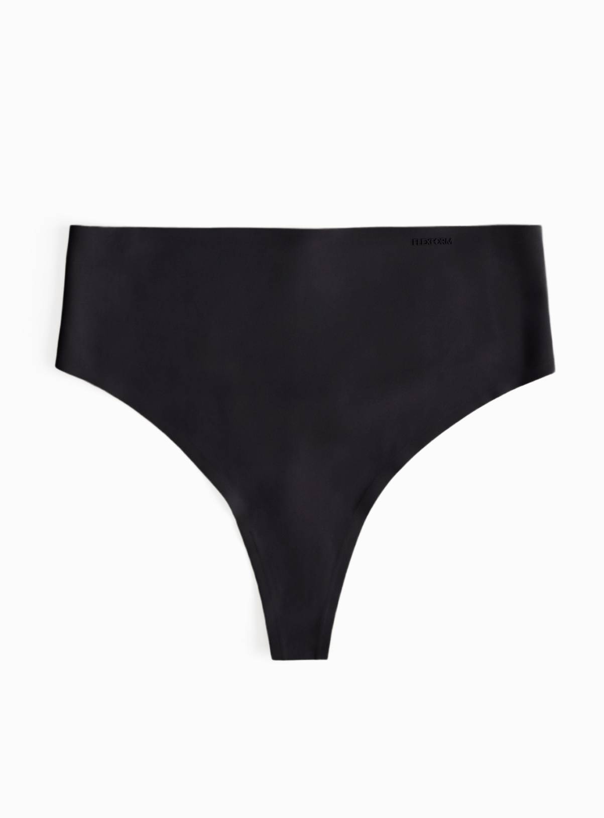 Flexform™ Black Bonded High Waist Thong 18 - Image 2