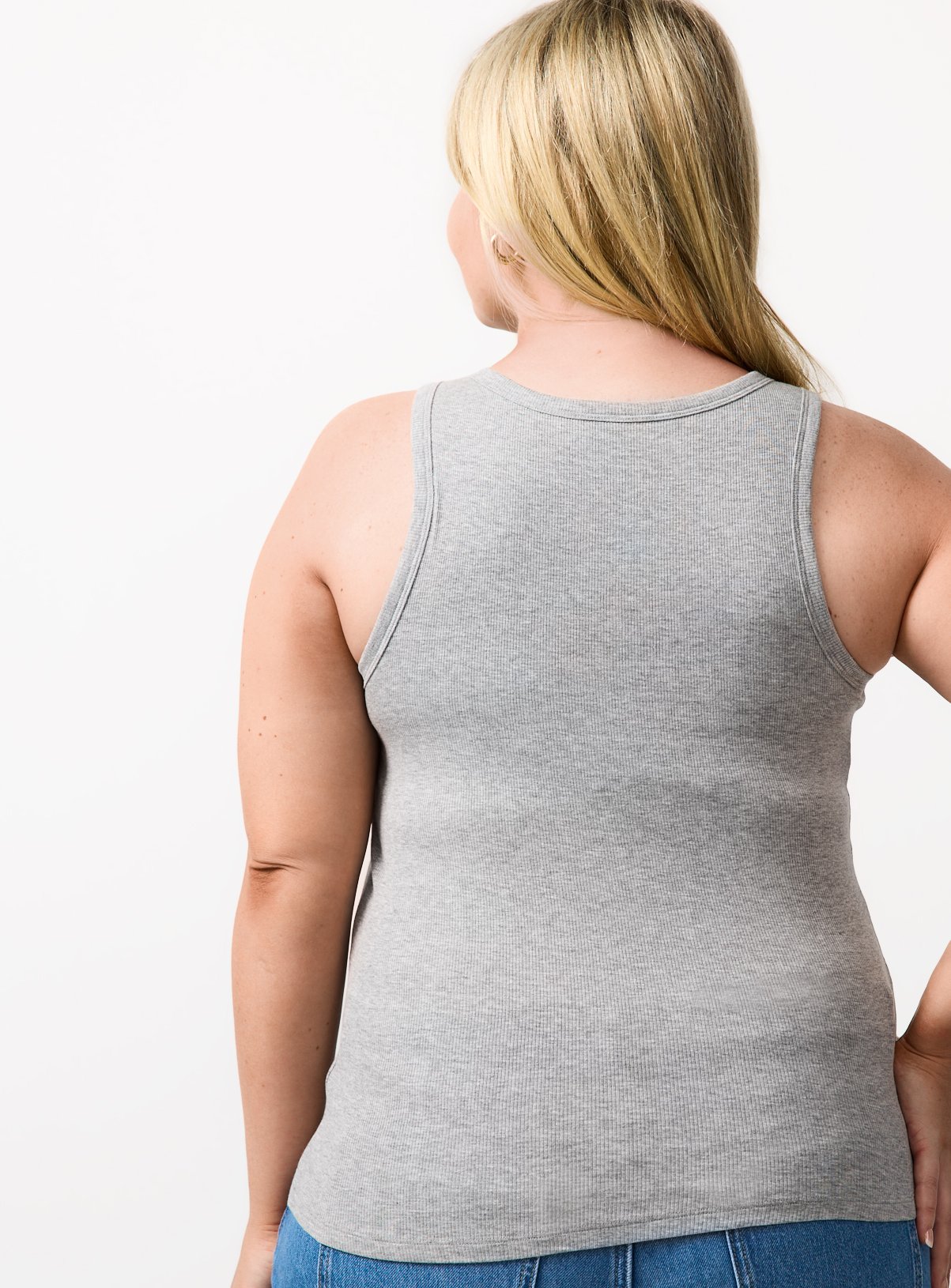 Cottonform™ Grey Marl Ribbed Support Vest 12 - Image 4 thumbnail