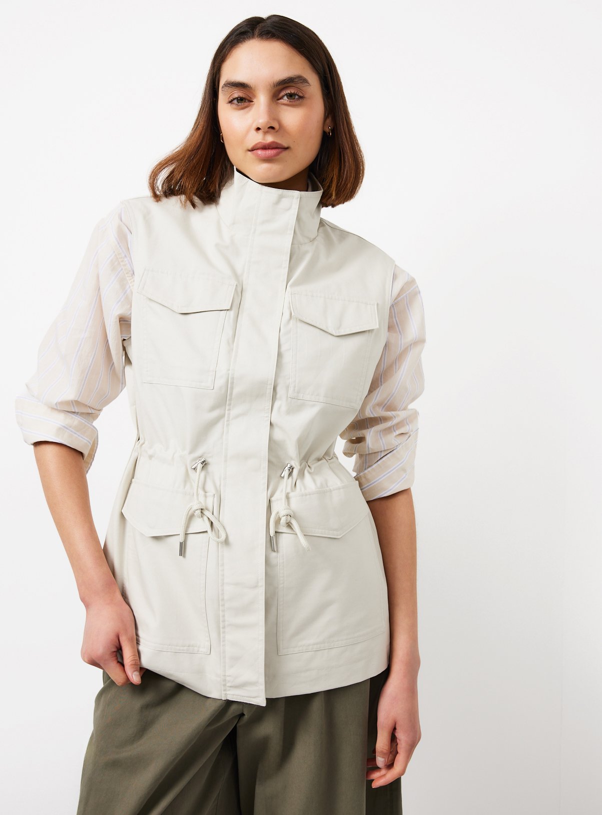 Cream Utility Gilet L - Image 1 thumbnail