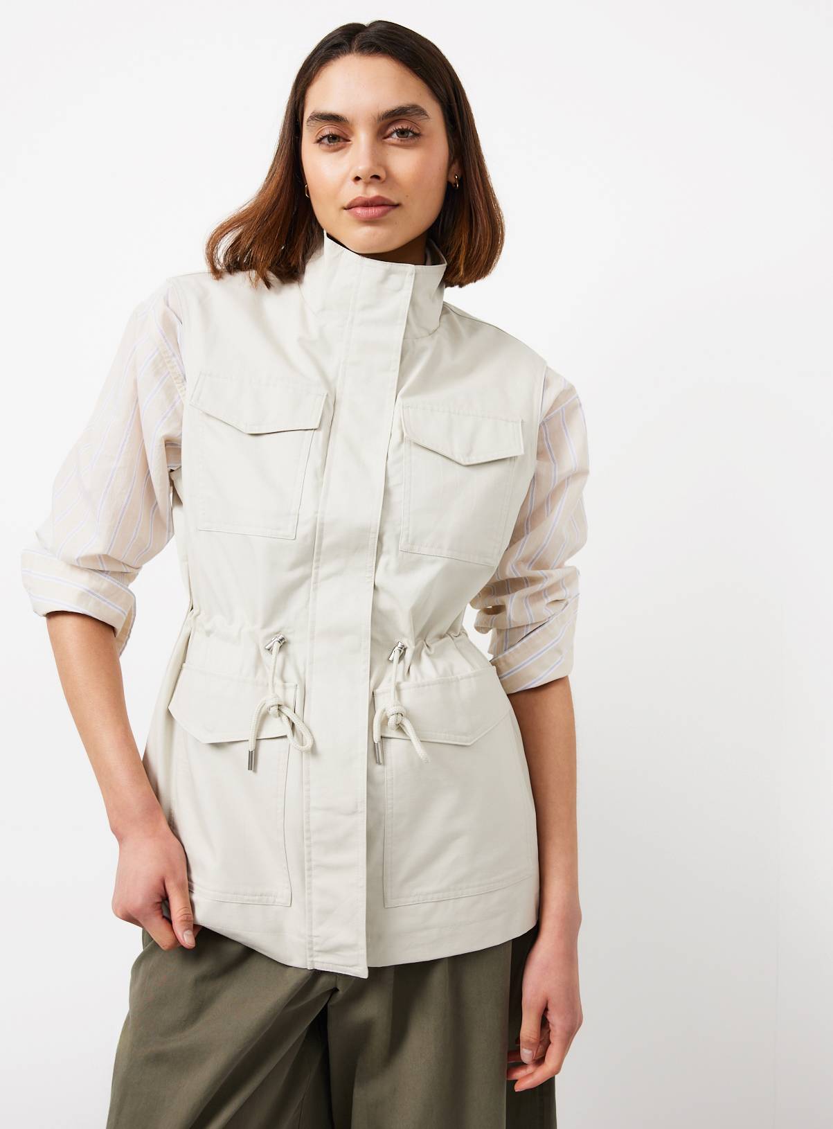 Cream Utility Gilet L - Image 1