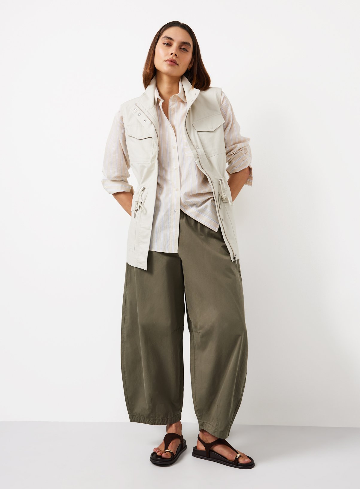 Cream Utility Gilet L - Image 2 thumbnail