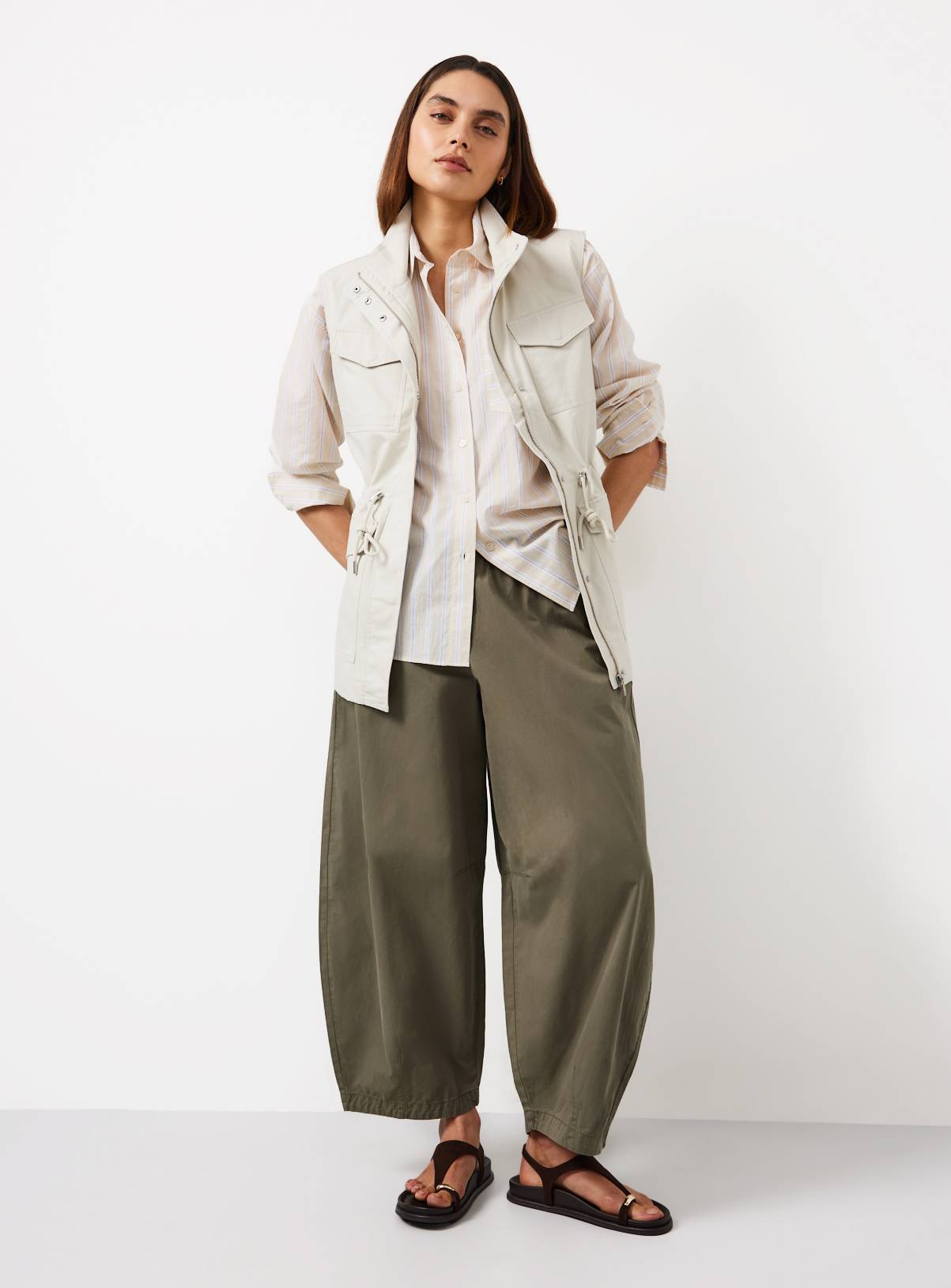 Cream Utility Gilet L - Image 2