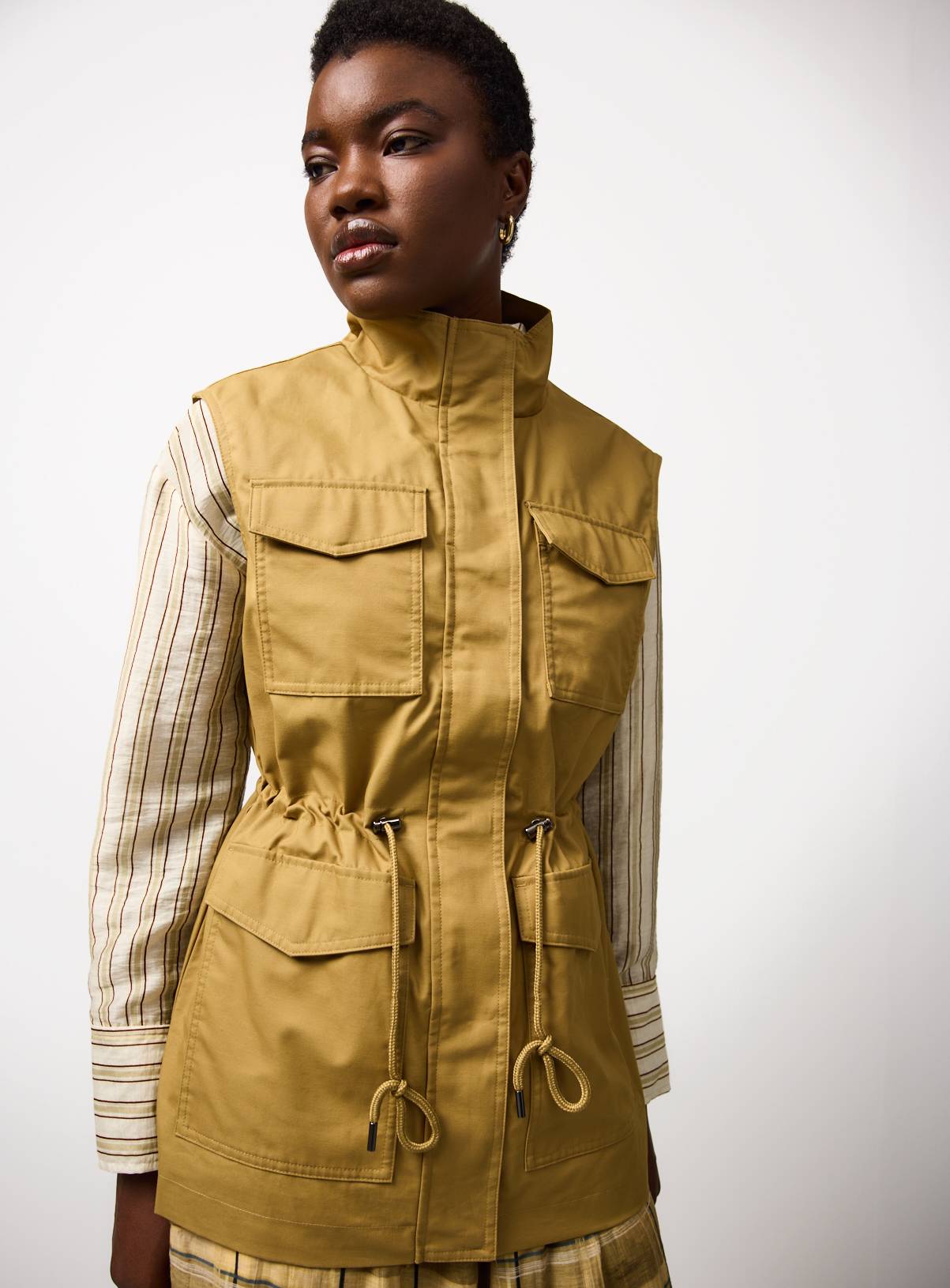 Khaki Utility Gilet XL - Image 2