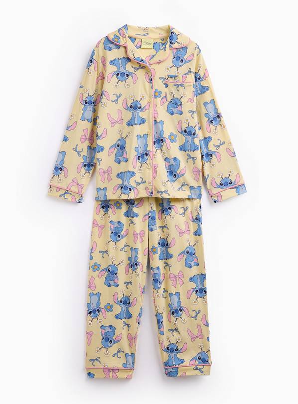 Yellow Lilo & Stitch Print Traditional Pyjamas 13-14 years