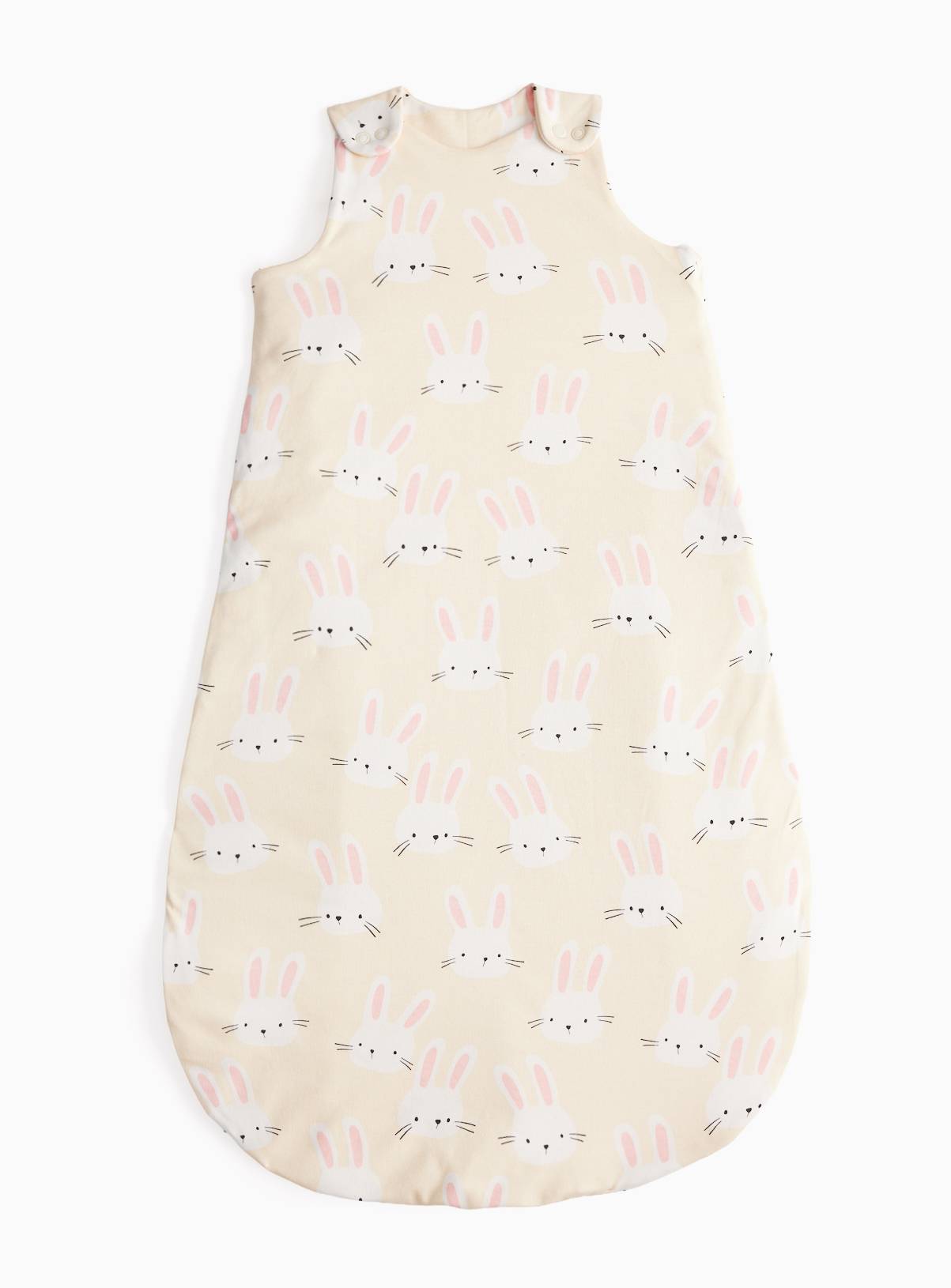 Yellow Bunny Print 1.5 Tog Sleeping Bag 12-18 months - Image 1