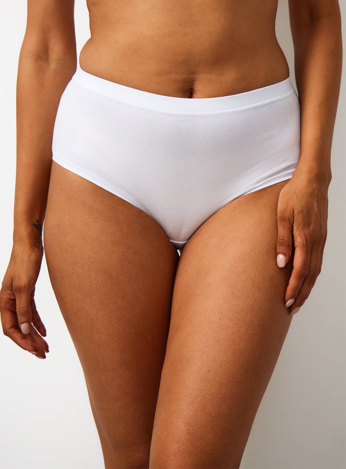 Cottonform™ Grey & White Midi Briefs 3 Pack 20 - Image 2