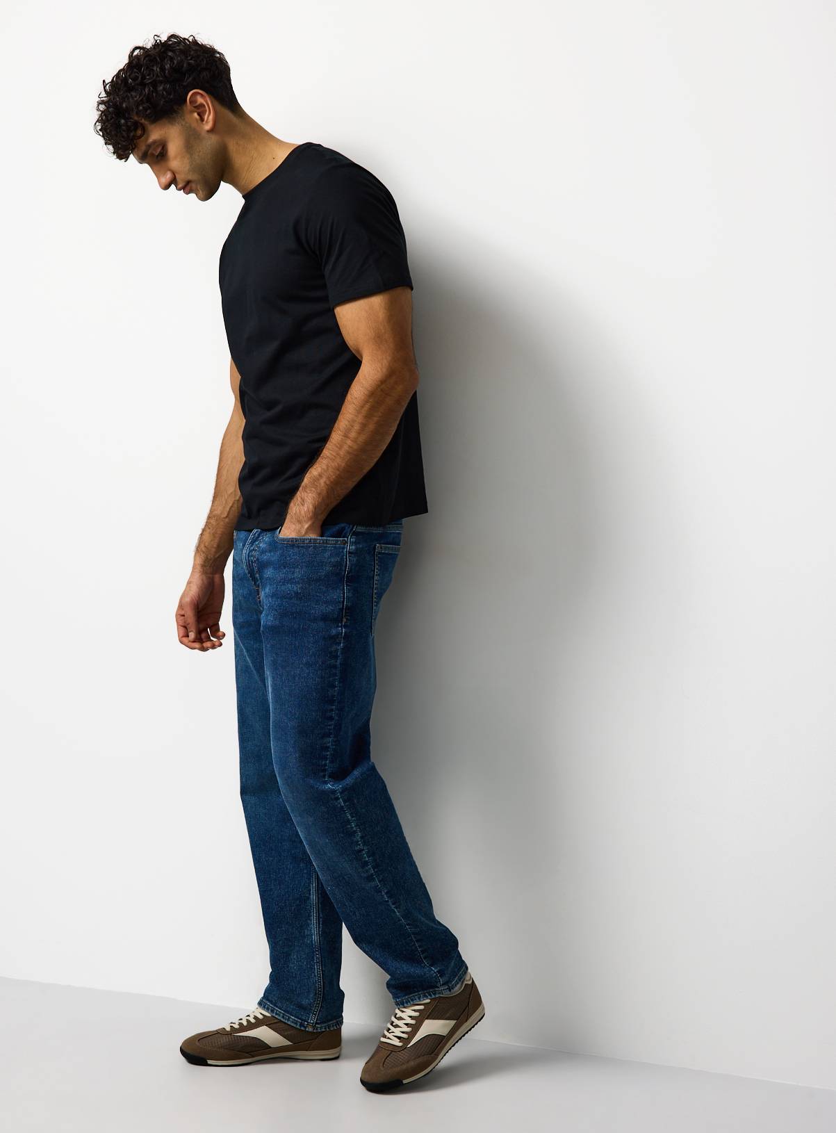 Black Regular Crew Neck T-Shirts 5 Pack XXXL - Image 3