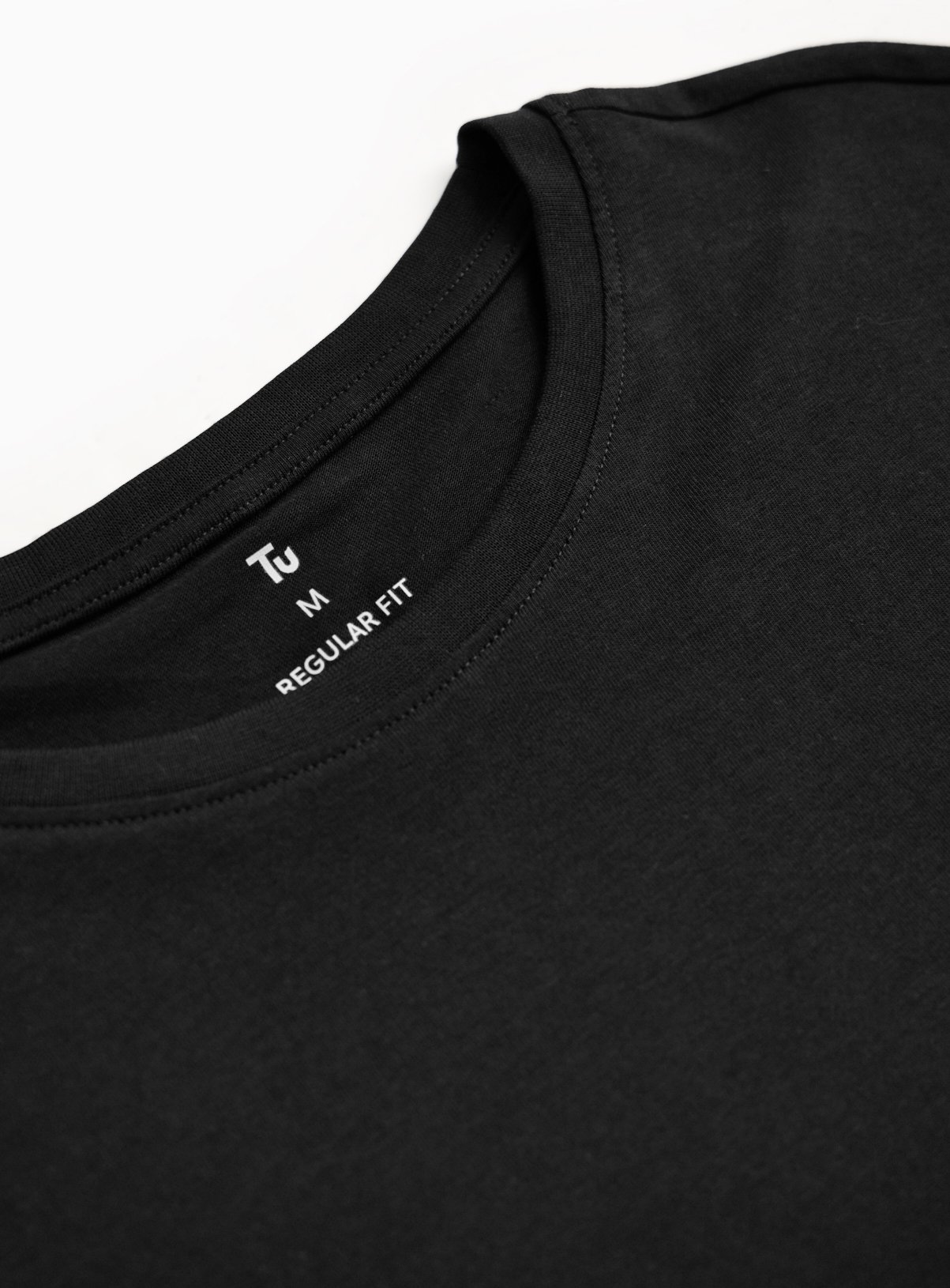 Black Regular Crew Neck T-Shirts 5 Pack XXXL - Image 4 thumbnail