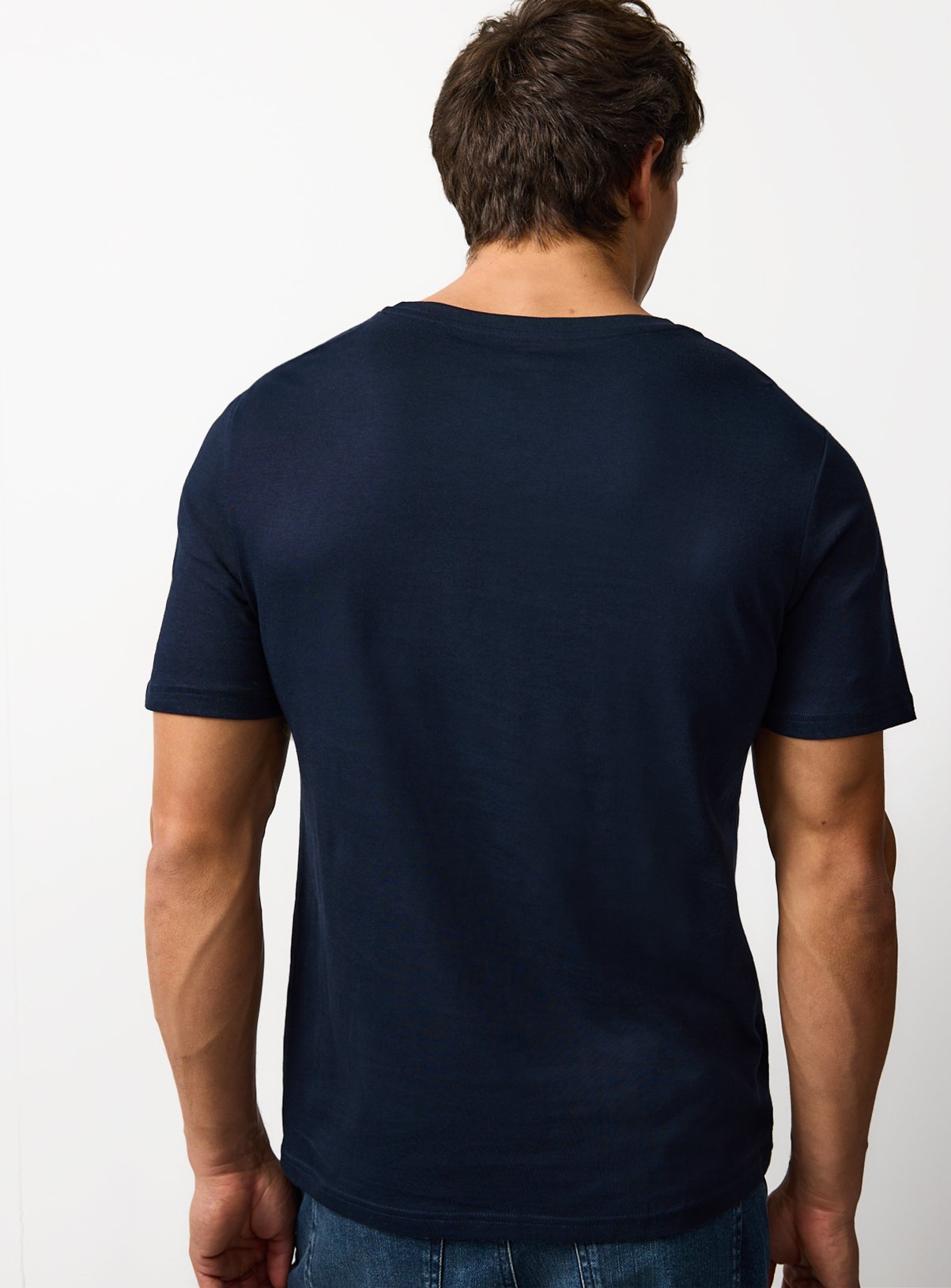 Navy Regular Crew Neck T-Shirts 5 Pack XL - Image 5 thumbnail