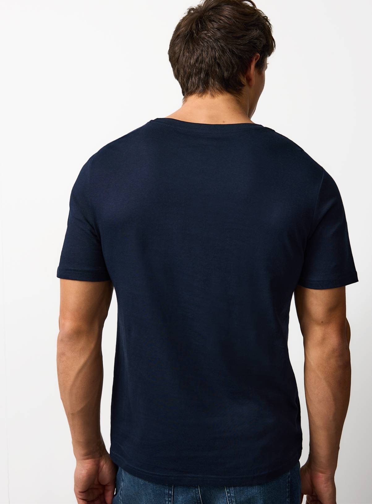 Navy Regular Crew Neck T-Shirts 5 Pack XL - Image 5