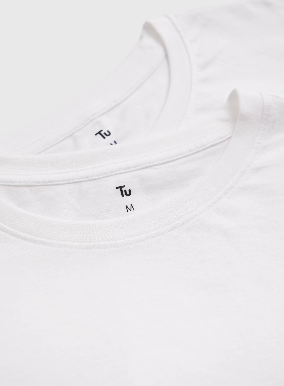White Regular Crew Neck T-Shirts 5 Pack XXXL - Image 4
