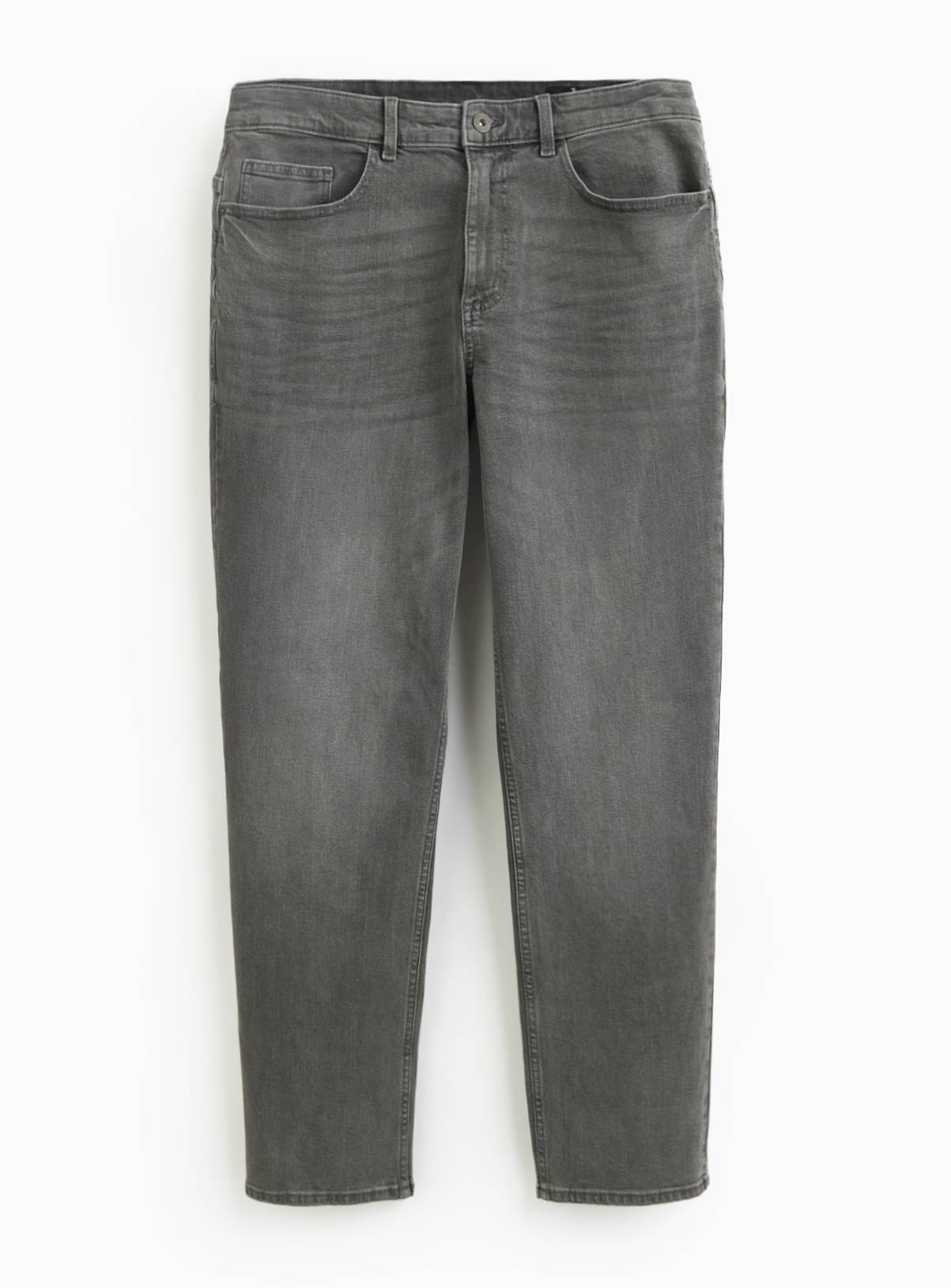 Grey Mid Straight Leg Jeans 36R - Image 3