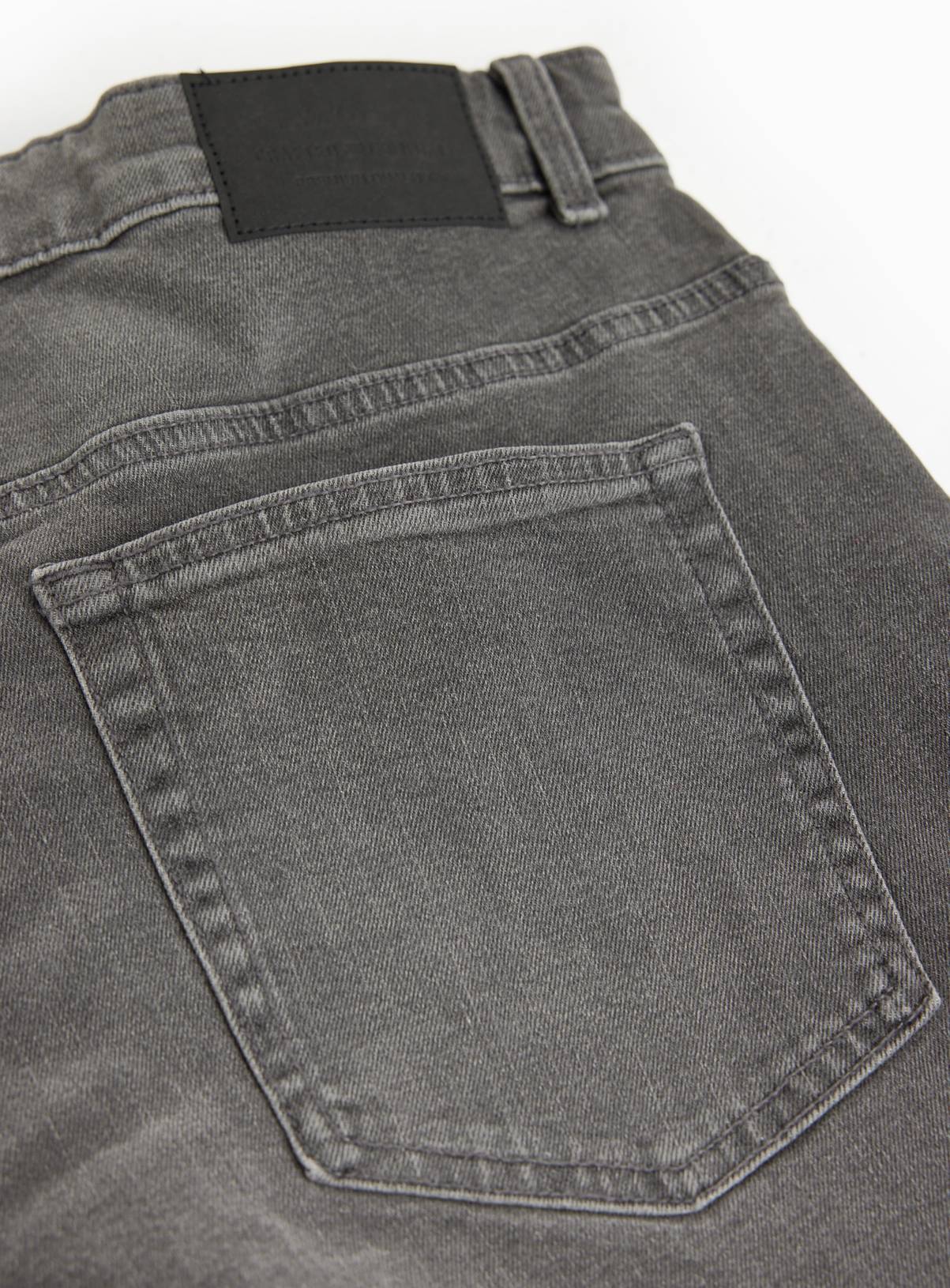 Grey Mid Straight Leg Jeans 36R - Image 4