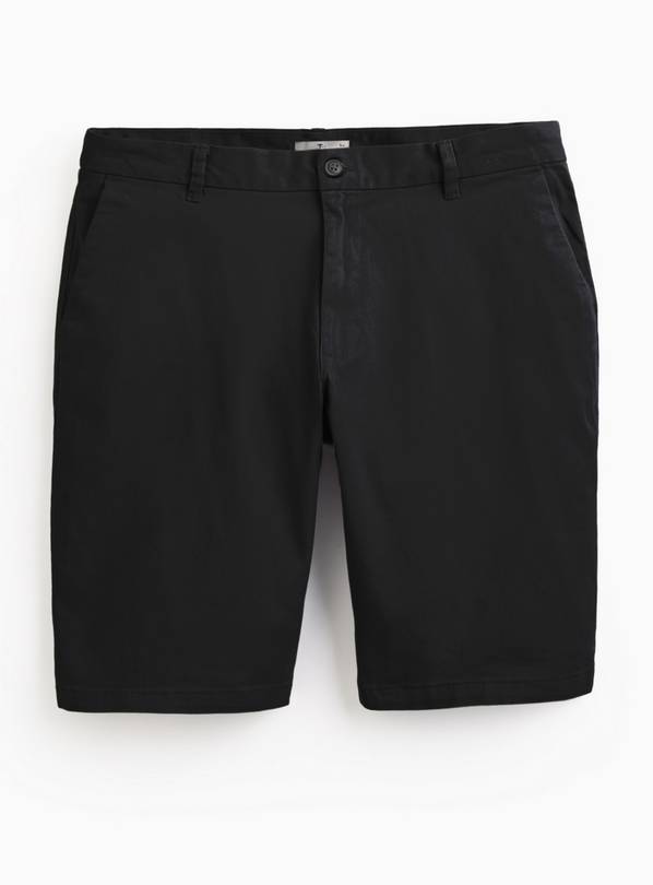 Black Longer Length Chino Shorts 44