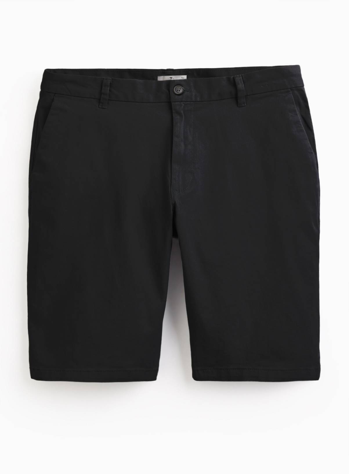 Black Longer Length Chino Shorts 50 - Image 3