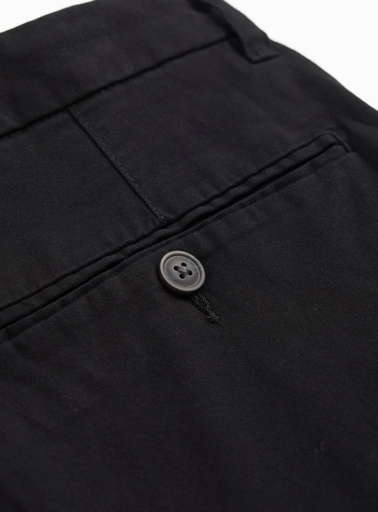 Black Longer Length Chino Shorts 50 - Image 4