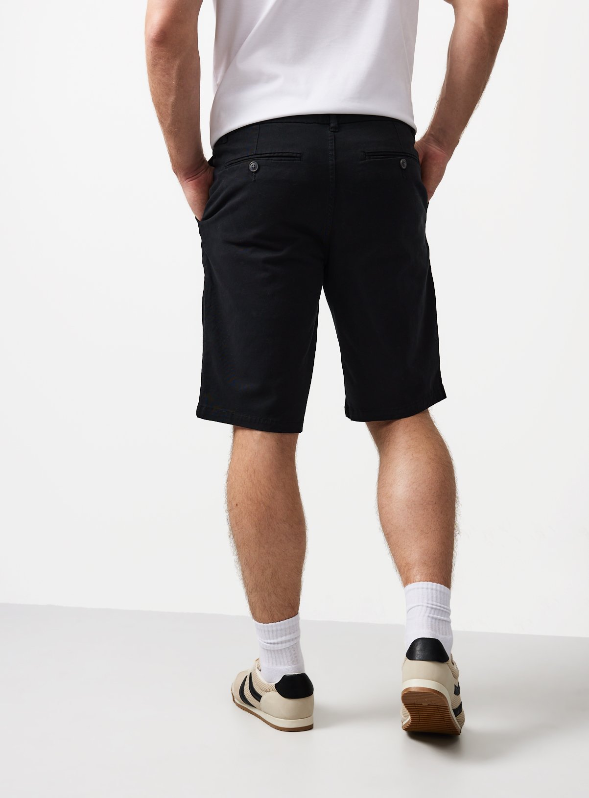 Black Longer Length Chino Shorts 50 - Image 5 thumbnail