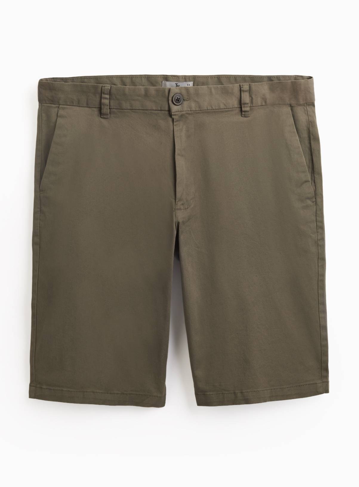 Khaki Longer Length Chino Shorts 44 - Image 3