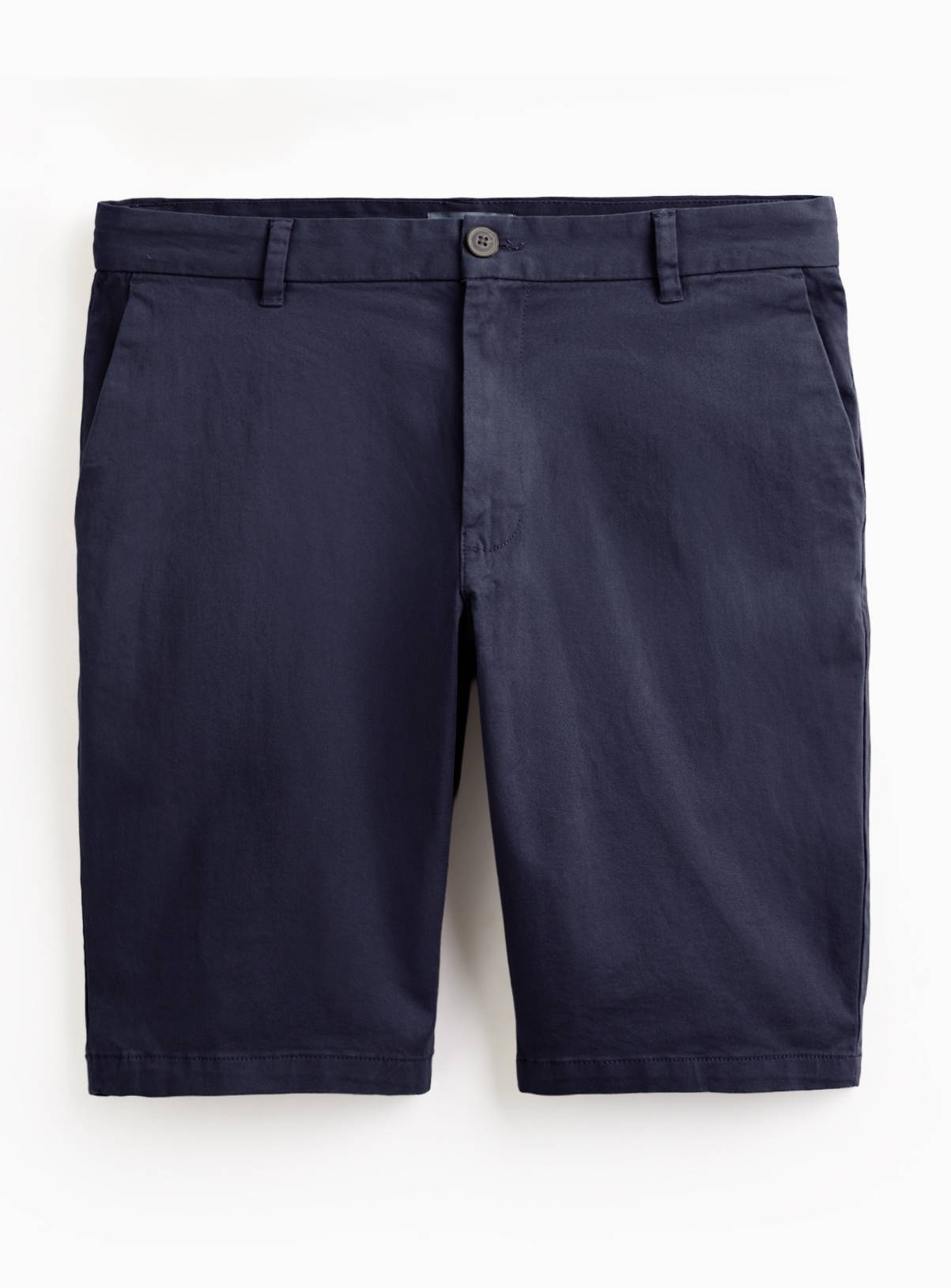 Navy Longer Length Chino Shorts 50 - Image 3