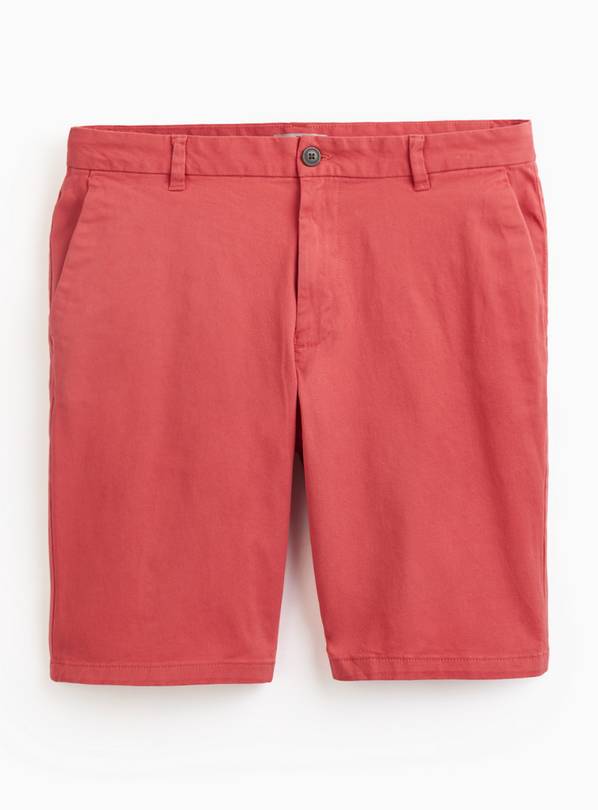 Red Longer Length Chino Shorts 38