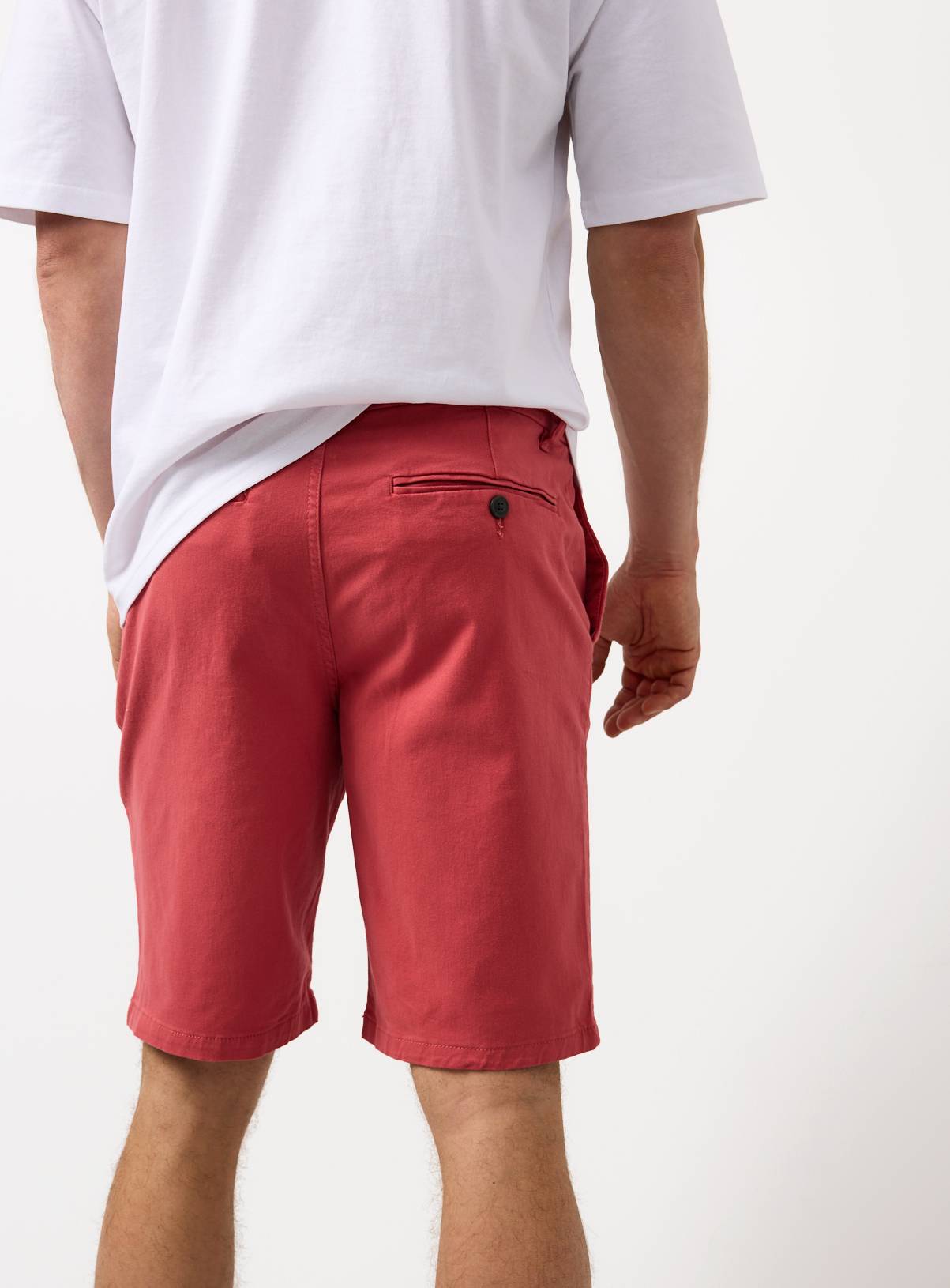 Red Longer Length Chino Shorts 50 - Image 5