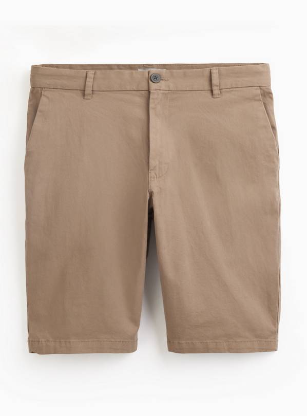 Stone Longer Length Chino Shorts 38