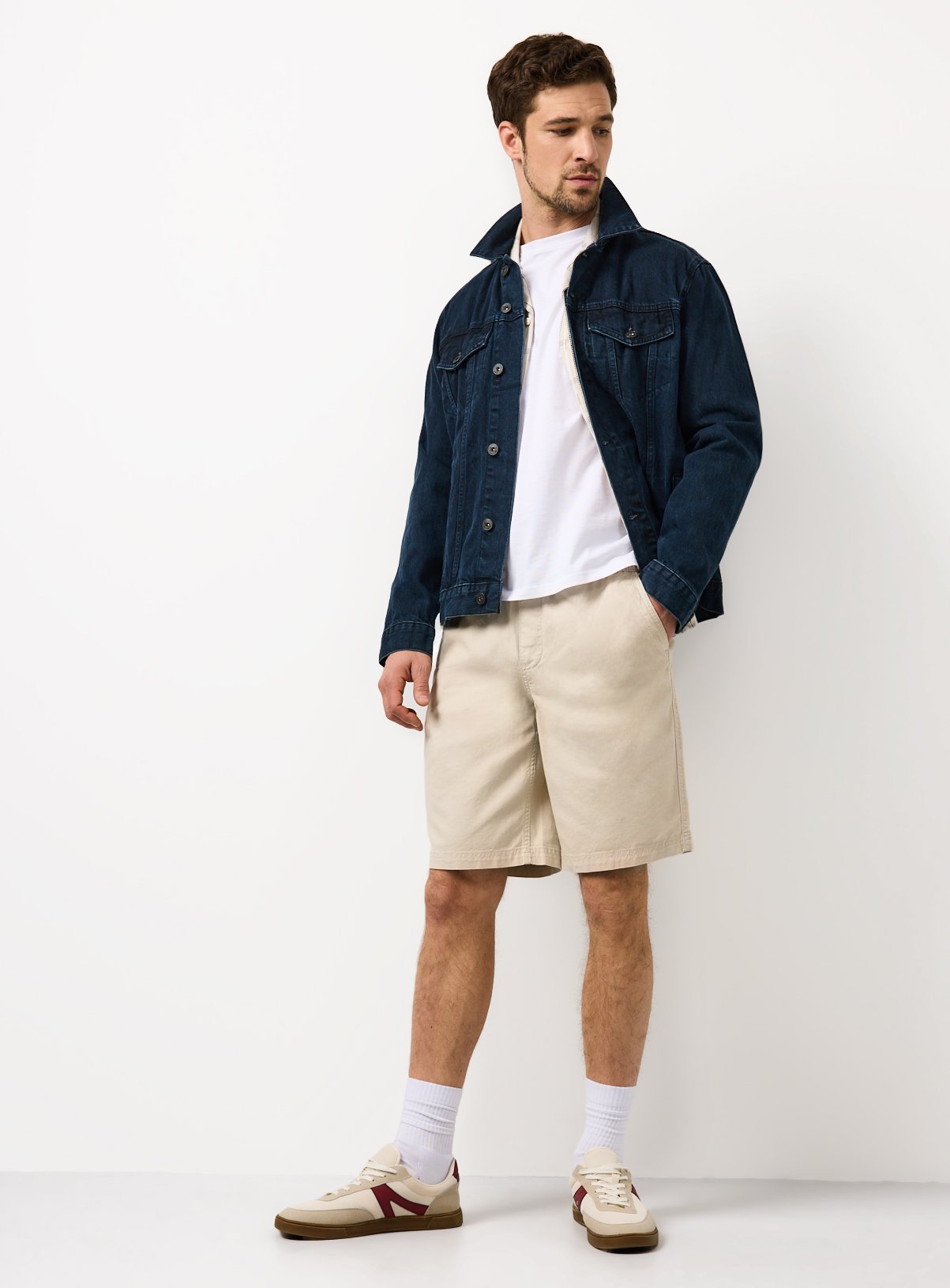 Cream Pull On Cotton Shorts 50 - Image 2 thumbnail