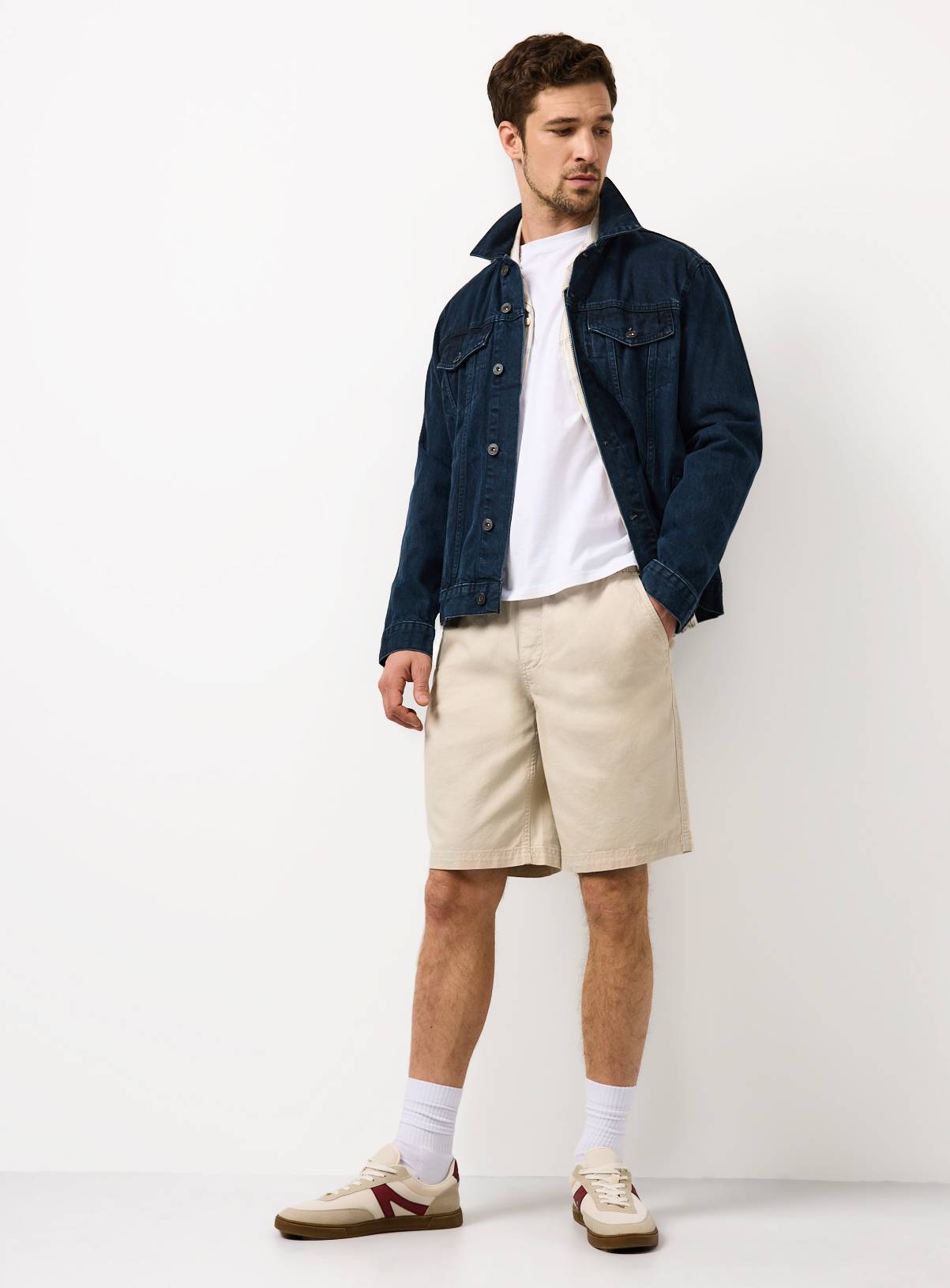 Cream Pull On Cotton Shorts 50 - Image 2