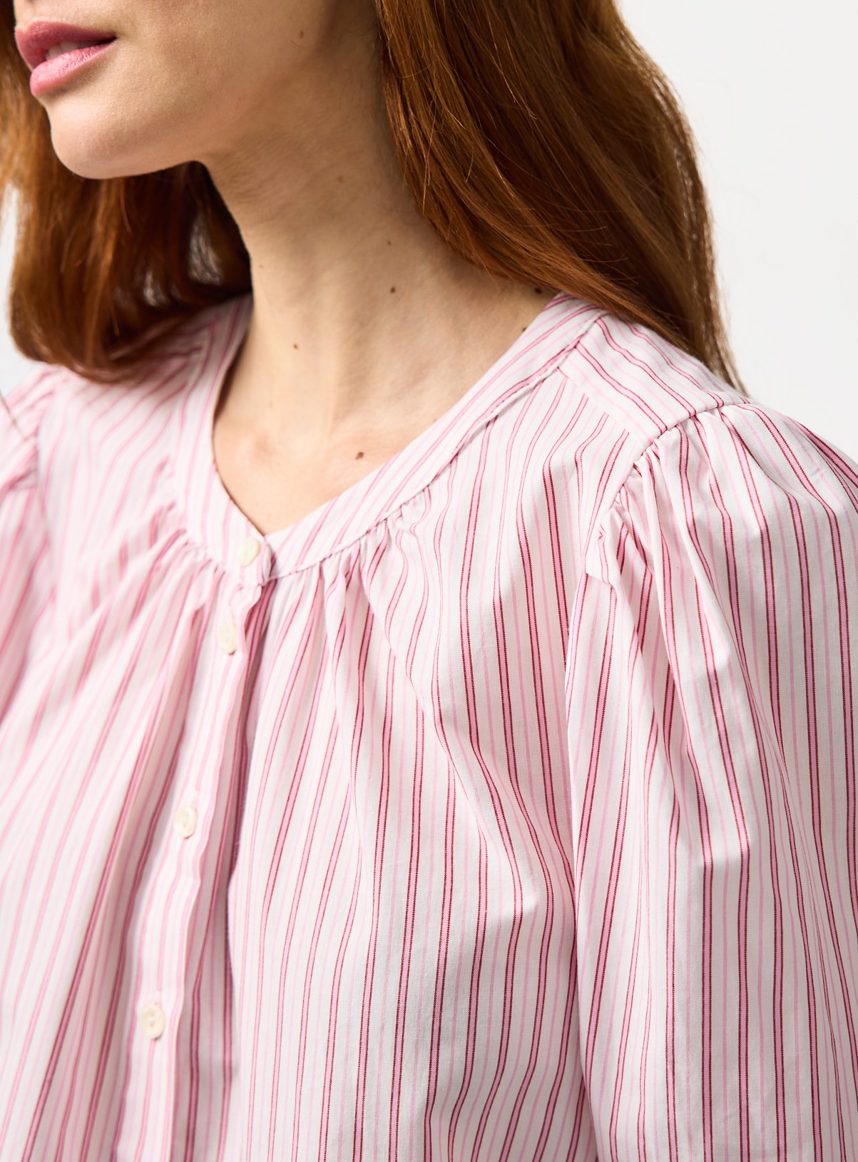 Pink Stripe Long Sleeve Blouse 16 - Image 3 thumbnail