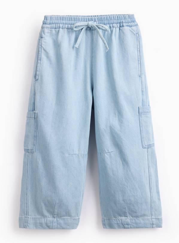 Blue Cargo Style Wide Leg Jeans 10 years