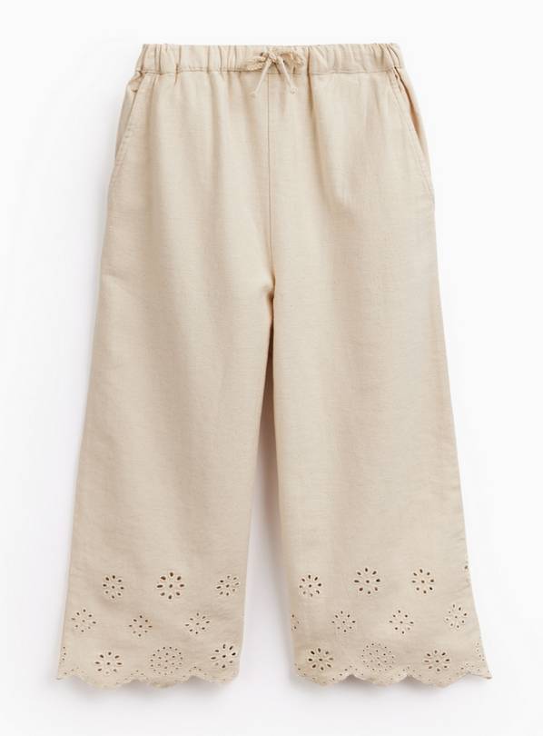 Cream Broderie Trousers 7 years