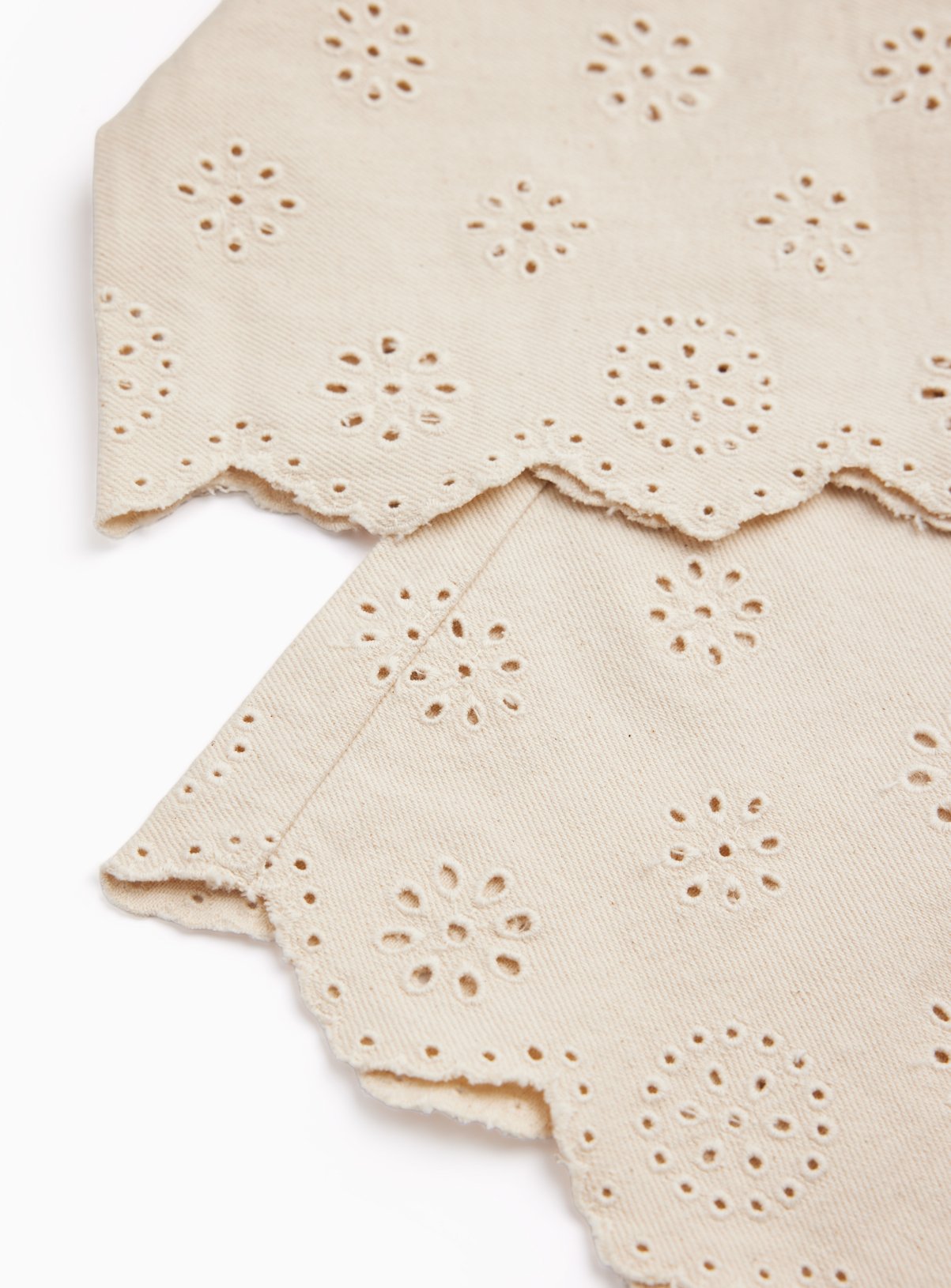 Cream Broderie Trousers 7 years - Image 2 thumbnail