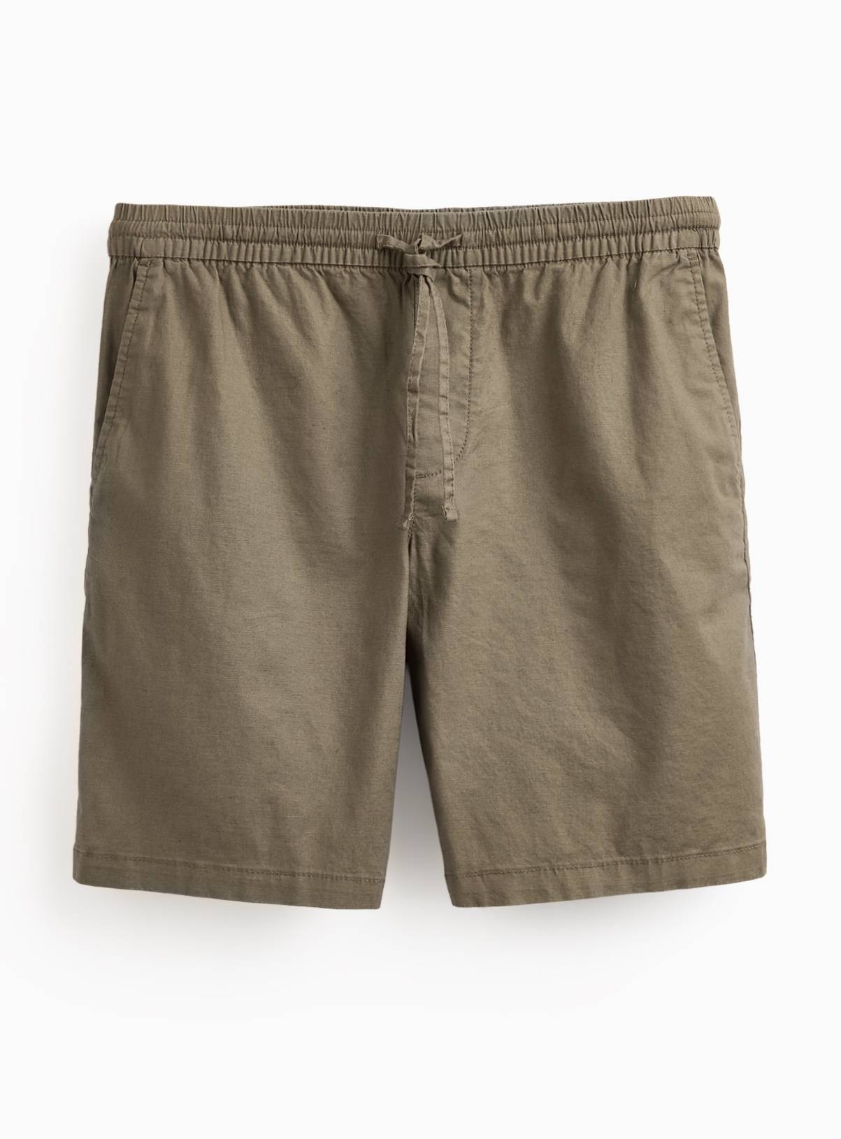 Brown Linen Blend Shorts 38 - Image 3