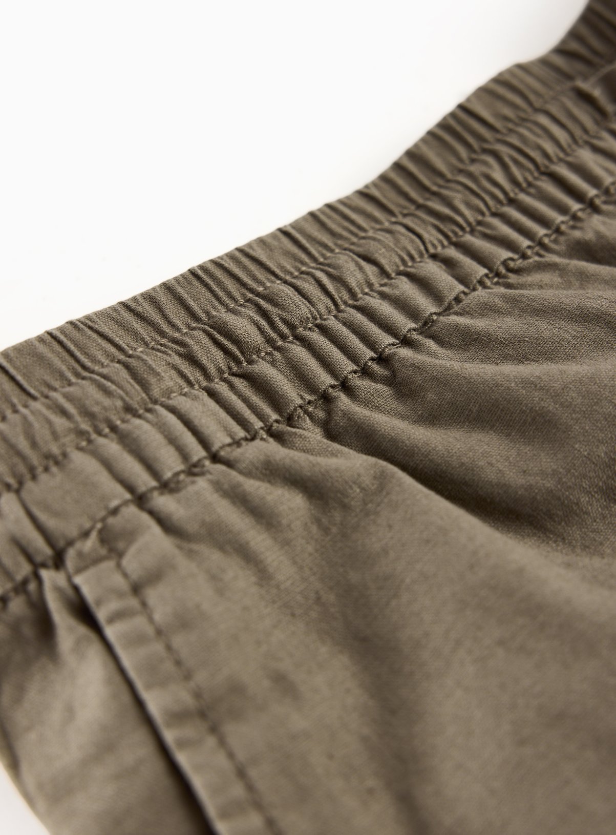 Brown Linen Blend Shorts 38 - Image 4 thumbnail