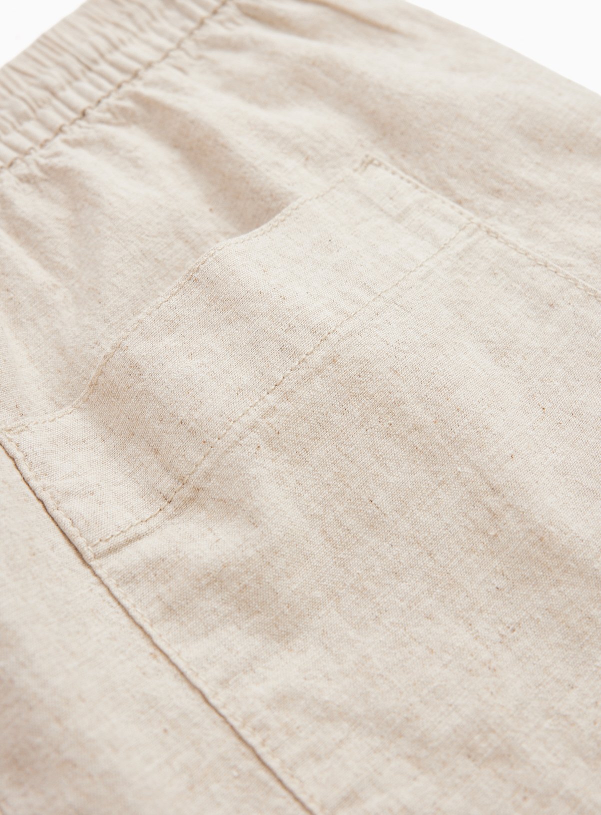 Natural Linen Blend Shorts 36 - Image 4 thumbnail