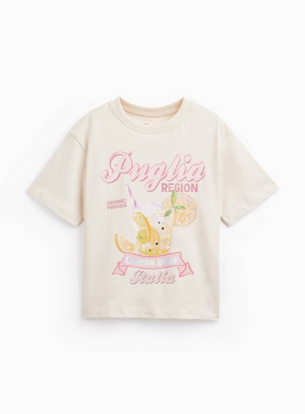White Lemon Graphic T-Shirt 9 years