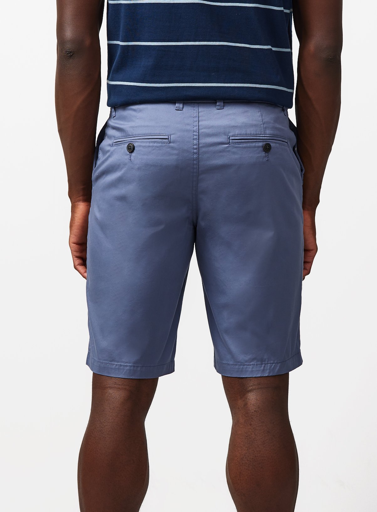 Blue Longer Length Lightweight Chino Shorts 36 - Image 5 thumbnail
