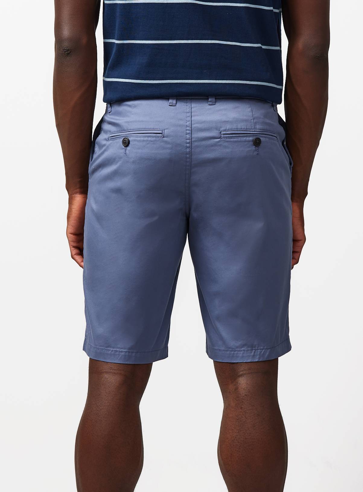 Blue Longer Length Lightweight Chino Shorts 36 - Image 5