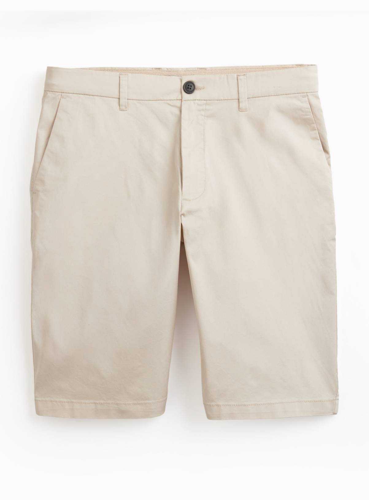 Cream Longer Length Lightweight Chino Shorts 50 - Image 3