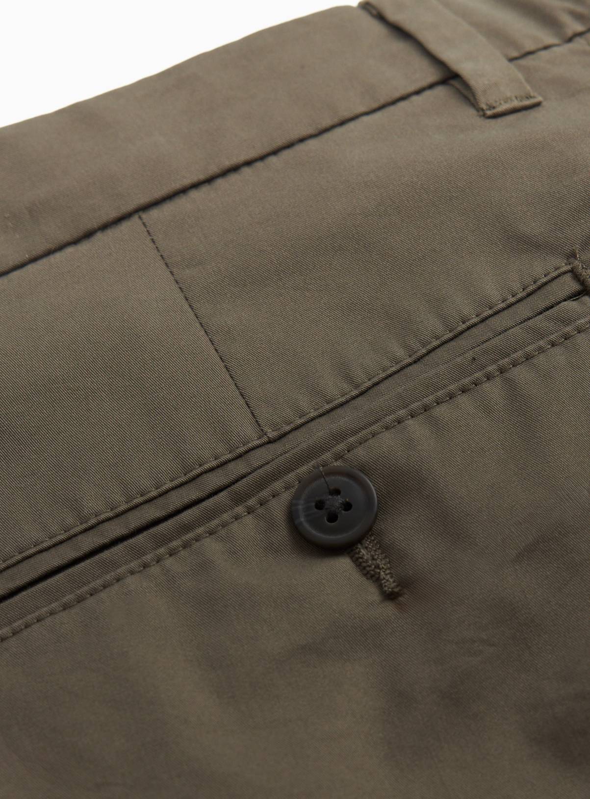 Khaki Longer Length Lightweight Chino Shorts 50 - Image 4