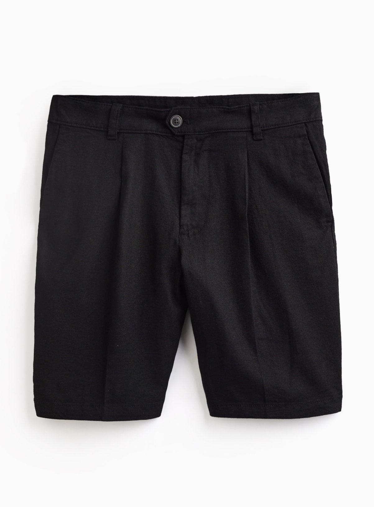 Black Linen Blend Shorts 48 - Image 3 thumbnail