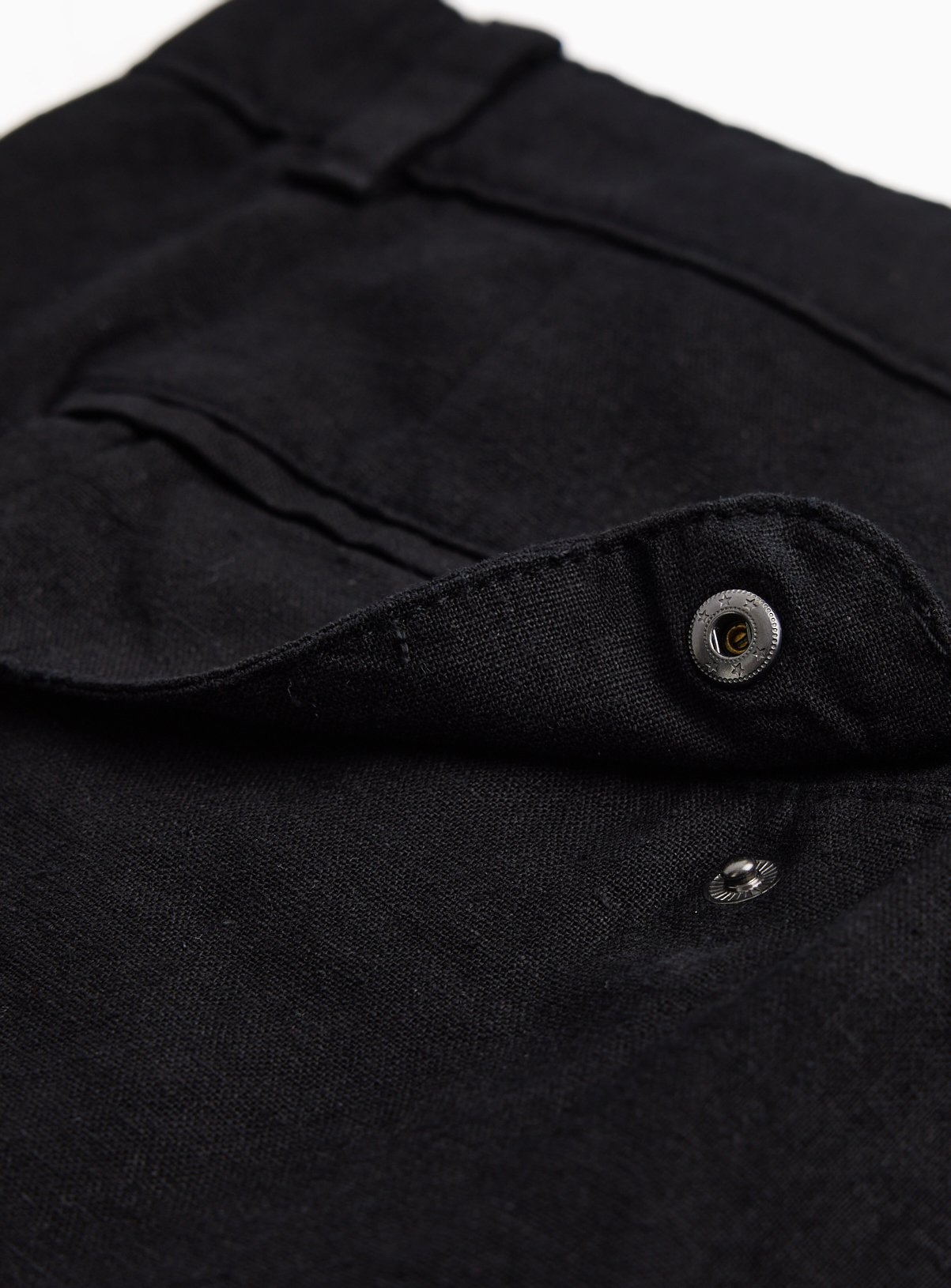 Black Linen Blend Shorts 48 - Image 4 thumbnail