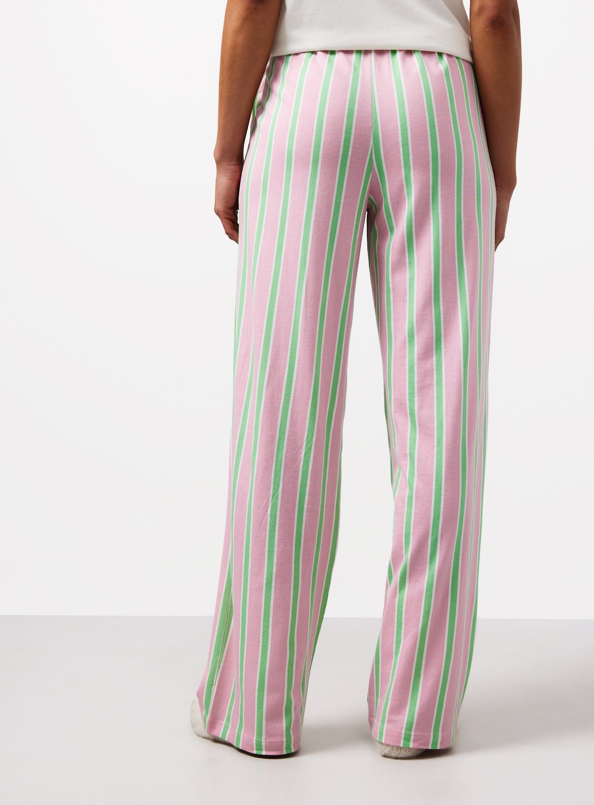 Pink & Green Stripe Pyjama Bottoms XXL - Image 4 thumbnail