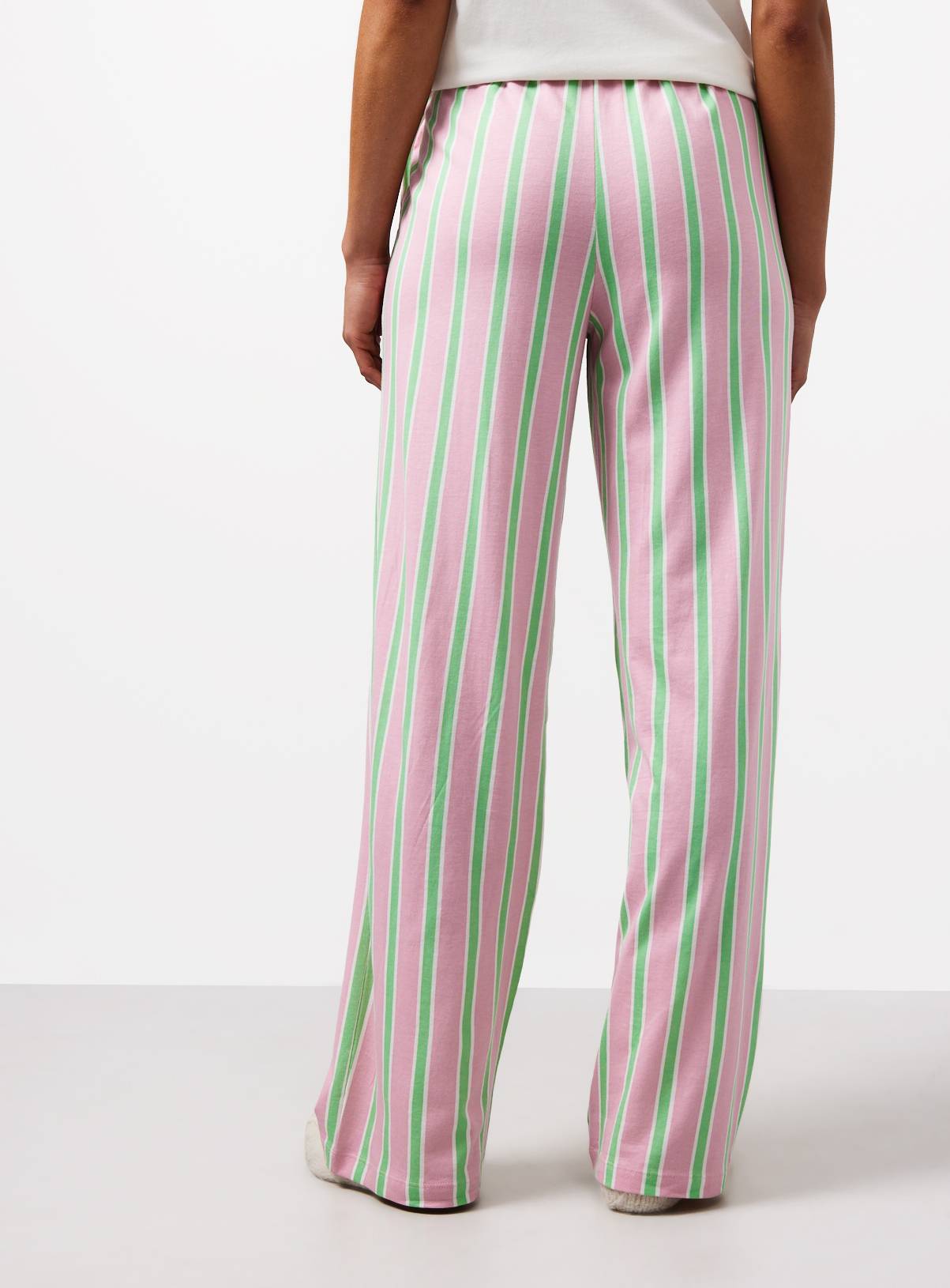 Pink & Green Stripe Pyjama Bottoms XXL - Image 4