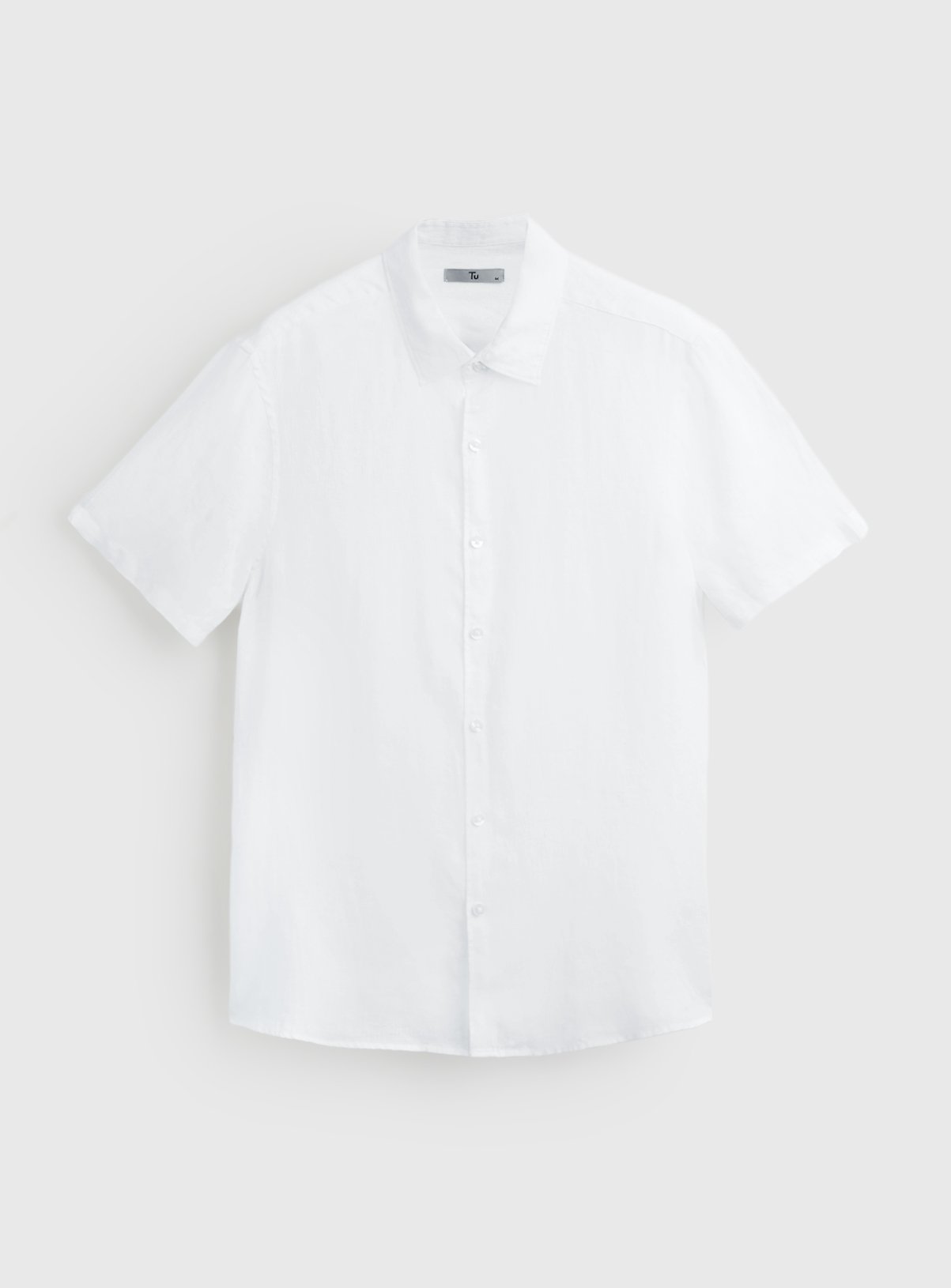 White Pure Linen Short Sleeve Shirt XXXL - Image 3 thumbnail