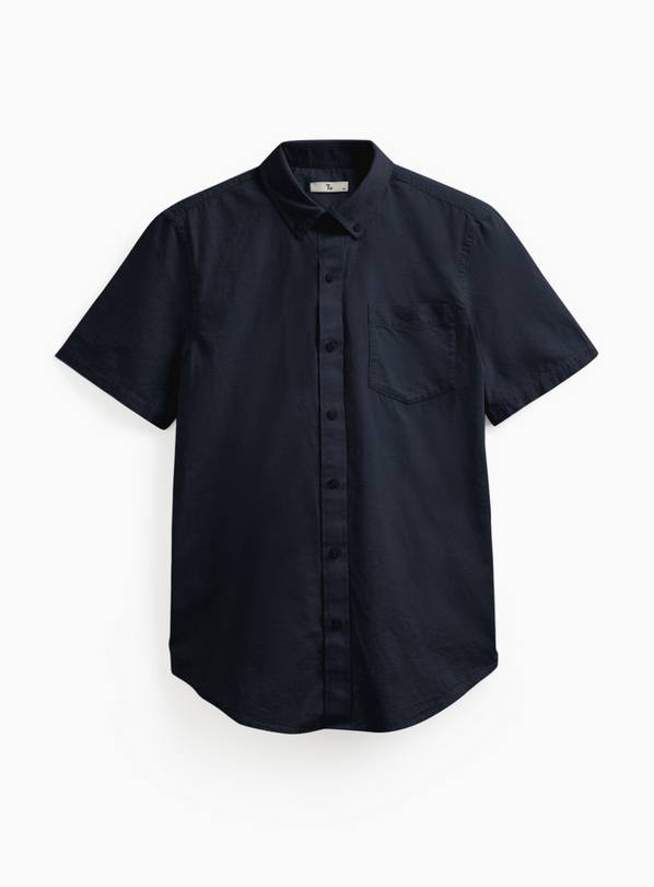 Navy Short Sleeve Oxford Shirt XXXL